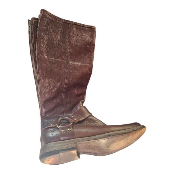SOLD!! FRYE #76850 Phillip Harness Tall Knee High Leather Riding Boots - Size 6 - Picture 1 of 6